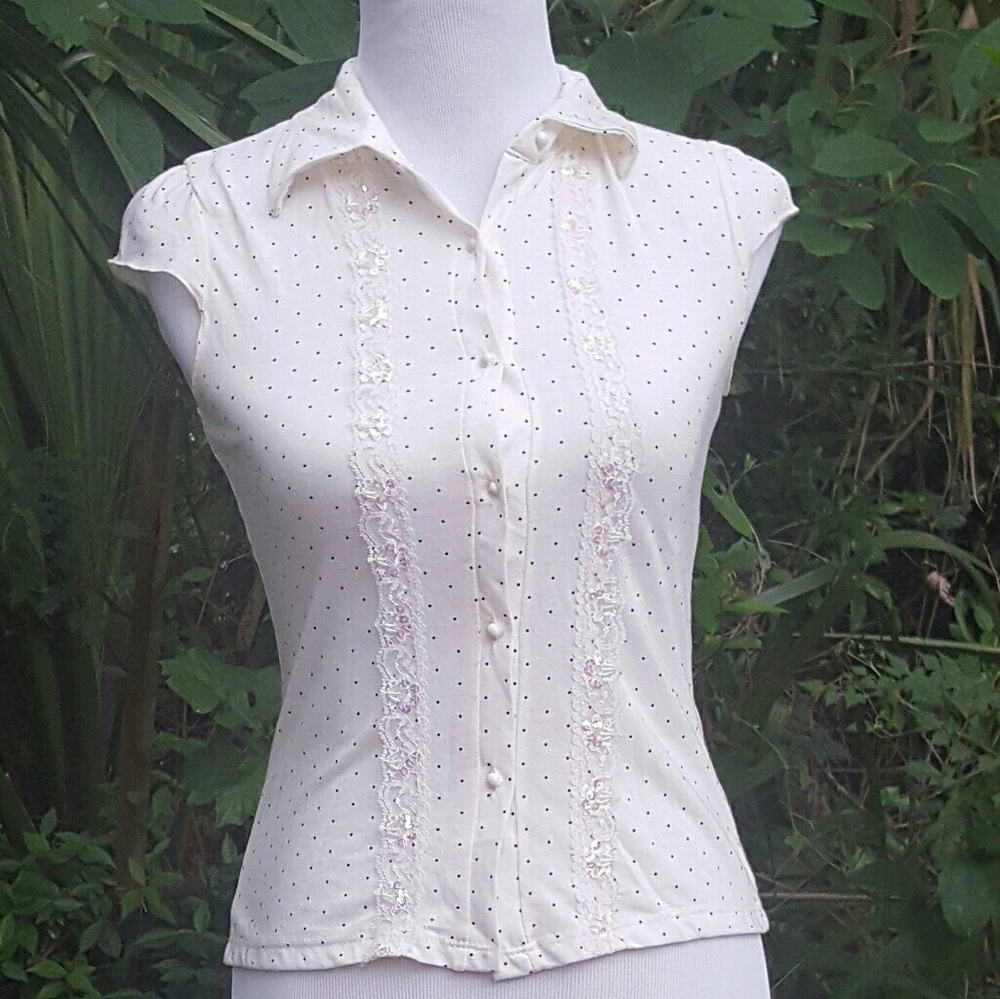Classy button down top / Business Blouse